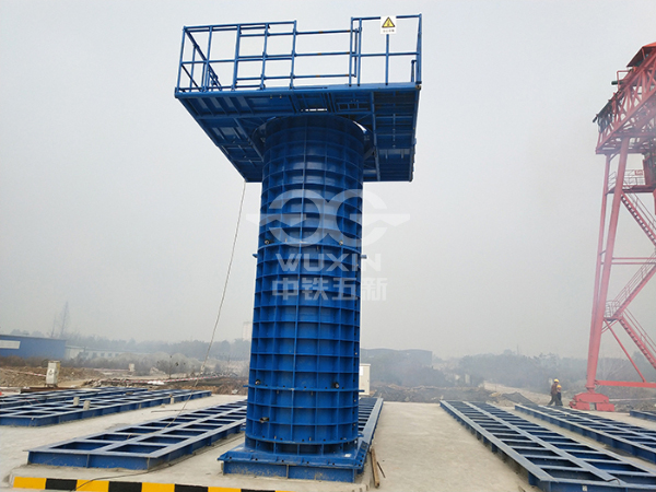 Prefabricated pier of Yanghuo Interchange of Chengdu Jiaodu Third Ring Road