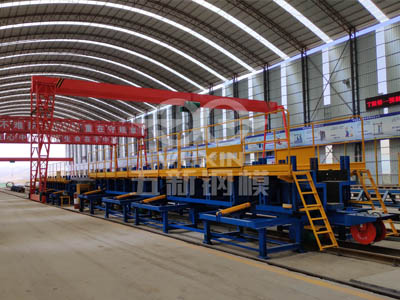 Production line for prefabrication of 13m T-beam of Qinghai Bianmen Highway of CCCC Second Highway Engineering Co., Ltd