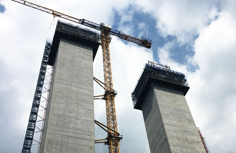 Intelligent platform for high pier construction