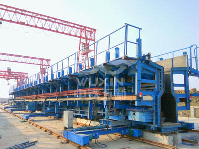 Longitudinal moving hydraulic T-beam of Zhengzhou Wanzhou Railway