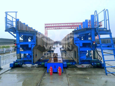 Longitudinal moving hydraulic T-beam of Zhengzhou Wanzhou Railway